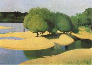 Felix  Vallotton Sandbanks on the Loire painting